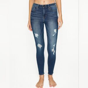 Flying Monkey Skinny Jeans Size 26 Distressed Dark Wash Mid Rise Ankle Denim